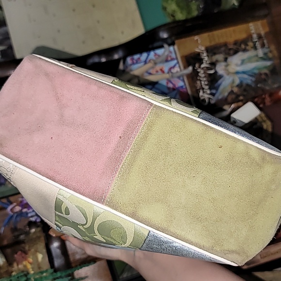 AUTHENTIC COACH PASTEL PATCHWORK POPPY SHOULDER BAG - Picture 8 of 9